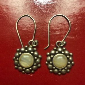Earrings silver and stone